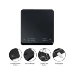 Belogia dstr Ψηφιακή Ζυγαριά με Χρονόμετρο & Επαναφορτιζόμενη Μπαταρία - Image 2