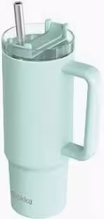 shopping (3) Quokka Handled Tumbler Θερμός Ανοξείδωτο BPA Free 950ml Turquoise με Καλαμάκι και Λαβή - Image 1